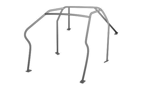 OKUYAMA DASH ROLL CAGE STEEL 6P For MAZDA RX-7 FD3S 709-405-0