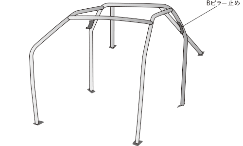 OKUYAMA DASH ROLL CAGE STEEL 6P For TOYOTA, SUBARU 86, BRZ ZN6, ZC6 709-055-1