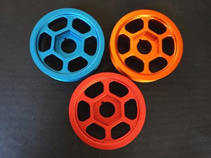 SEEKER LIGHTWEIGHT PULLEY 3-POINT SET RED ALUMITE FOR HONDA CIVIC FD2  11500-FD2-301