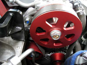 SEEKER LIGHTWEIGHT PULLEY 3-POINT SET RED ALUMITE FOR HONDA CIVIC FD2  11500-FD2-301