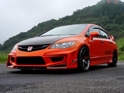 SEEKER “ULTIMATE” WIDE BODY KIT PARTIALLY CARBON UNPAINTED FOR HONDA CIVIC FD2  16900-FD2-C01