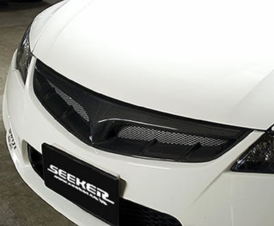 SEEKER CARBON FRONT GRILL UV CUT CLEAR UNPAINTED FOR HONDA CIVIC FD2  16010-FD2-C01