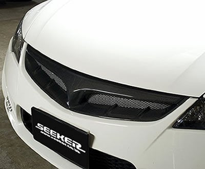 SEEKER CARBON FRONT GRILL UV CUT CLEAR UNPAINTED FOR HONDA CIVIC FD2  16010-FD2-C01