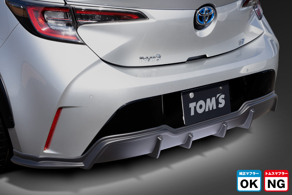 TOMS REAR BUMPER DIFFUSER (NORMAL MUFFLER TYPE) FLAT BLACK FOR TOYOTA COROLLA SPORTS ZWE21#NRE21# 52159-TZE21-NF
