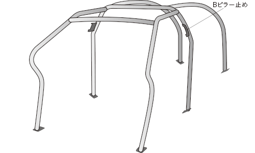 OKUYAMA DASH ROLL CAGE STEEL 6P  For MAZDA DEMIO DJ5FS 710-425-0