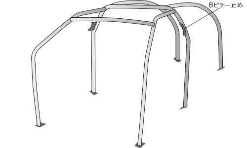 OKUYAMA DASH ROLL CAGE STEEL 6P  For SUZUKI JIMNY JB23W 710-610-1