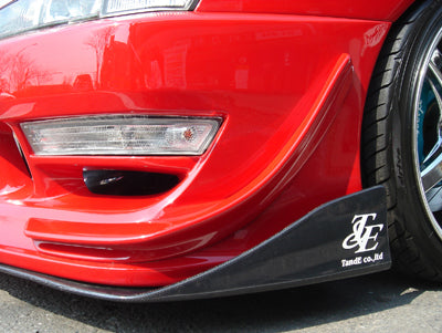 CAR MAKE T&E FRONT UNDER CANARD (LARGE) BLACK CARBON FOR  CARMAKETE-02014