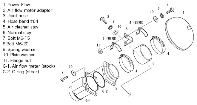 HKS Super Power Flow  For NISSAN SKYLINE HCR32 HNR32 RB20DET 70019-AN104