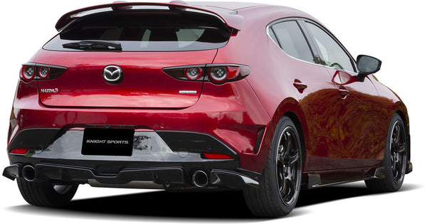 KNIGHT SPORT REAR WING SPOILER For MAZDA 3 BP KZD-72335 - Black