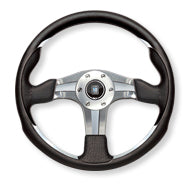 NARDI 75TH ANIIVERSARY LINE NARDI 4 METAL BLACK LEATHER POL SPOKE STEERING WHEEL N830