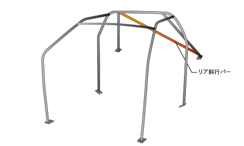 OKUYAMA DASH ROLL CAGE STEEL 7P For NISSAN 180SX R P S13 715-112-1