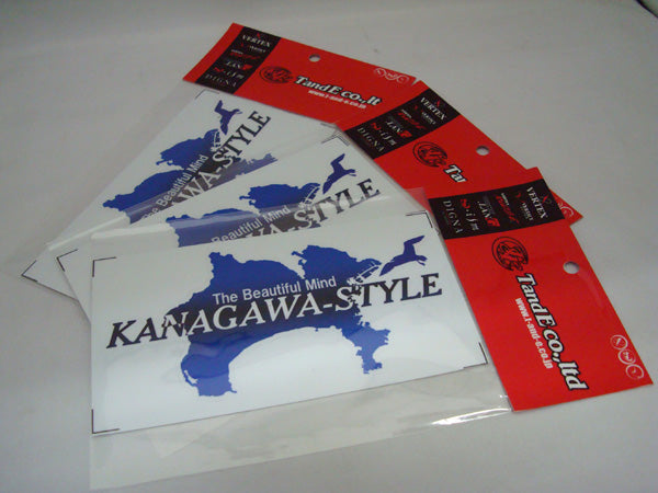 CAR MAKE T&E KANAGAWA-STYLE KANAGAWA STYLE STICKER BLUE FOR  CARMAKETE-02859