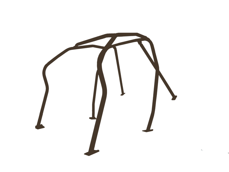 SAITO ROLLCAGE SIX POINTS STEEL (FULL SEATING) FOR NISSAN LAUREL C34 SUNROOF