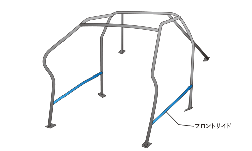 OKUYAMA DASH ROLL CAGE STEEL 8P For NISSAN 180SX R P S13 721-112-0