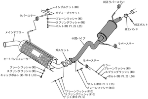 HKS LEGAMAX TRAILMASTER EXHAUST FOR SUZUKI HUSTLER MR31S R06A(TURBO) 31021-AS001