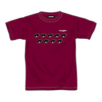 MUGEN BURGUNDY MUGEN 9 COMMANDER EYE T-SHIRT Large  For UNIVERSAL FITTING 90000-XYK-602B-V4