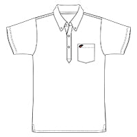 MUGEN WHITE COMMANDER EYE POLO SHIRT Medium  For UNIVERSAL FITTING 90000-XYK-632A-W3