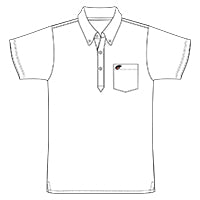 MUGEN WHITE COMMANDER EYE POLO SHIRT Large  For UNIVERSAL FITTING 90000-XYK-632A-W4
