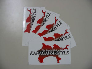 CAR MAKE T&E KANAGAWA-STYLE KANAGAWA STYLE STICKER RED FOR  CARMAKETE-02861