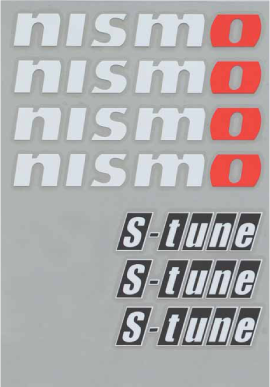 NISMO S-tune Sticker Set (white)  For Multiple Fitting  99992-RN241