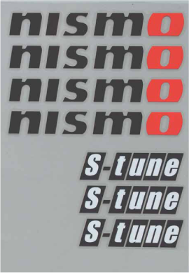NISMO S-tune Sticker Set (black)  For Multiple Fitting  99992-RN242