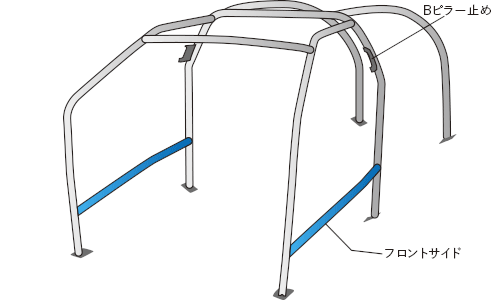 OKUYAMA DASH ROLL CAGE STEEL 8P  For MITSUBISHI LANCER EVOVII ~ IX CT9A 727-312-1