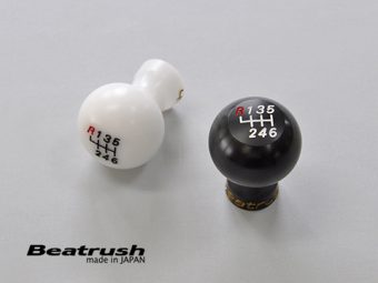 LAILE BEATRUSH JURACON GEAR KNOB TYPE BR M12x1 25P WHITE For 86 ZN6 BRZ ZN6 A91212W-BR