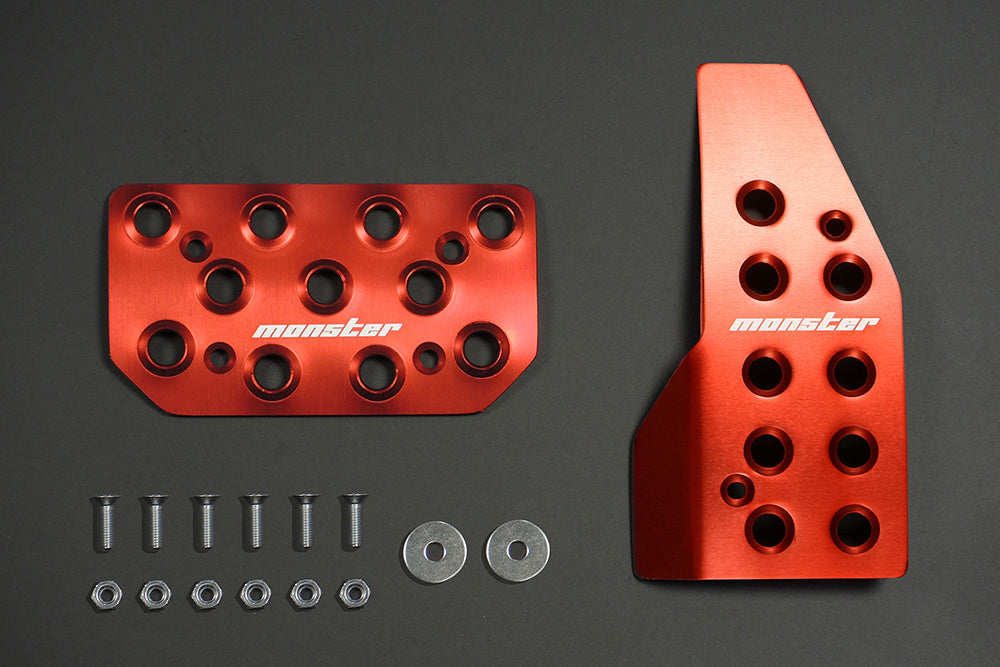 MONSTER SPORT SPORTS DRIVING PEDAL COVER RED ALUMITE AT FOR SUZUKI SWIFT SPORTS ZC33S 849525-7650M