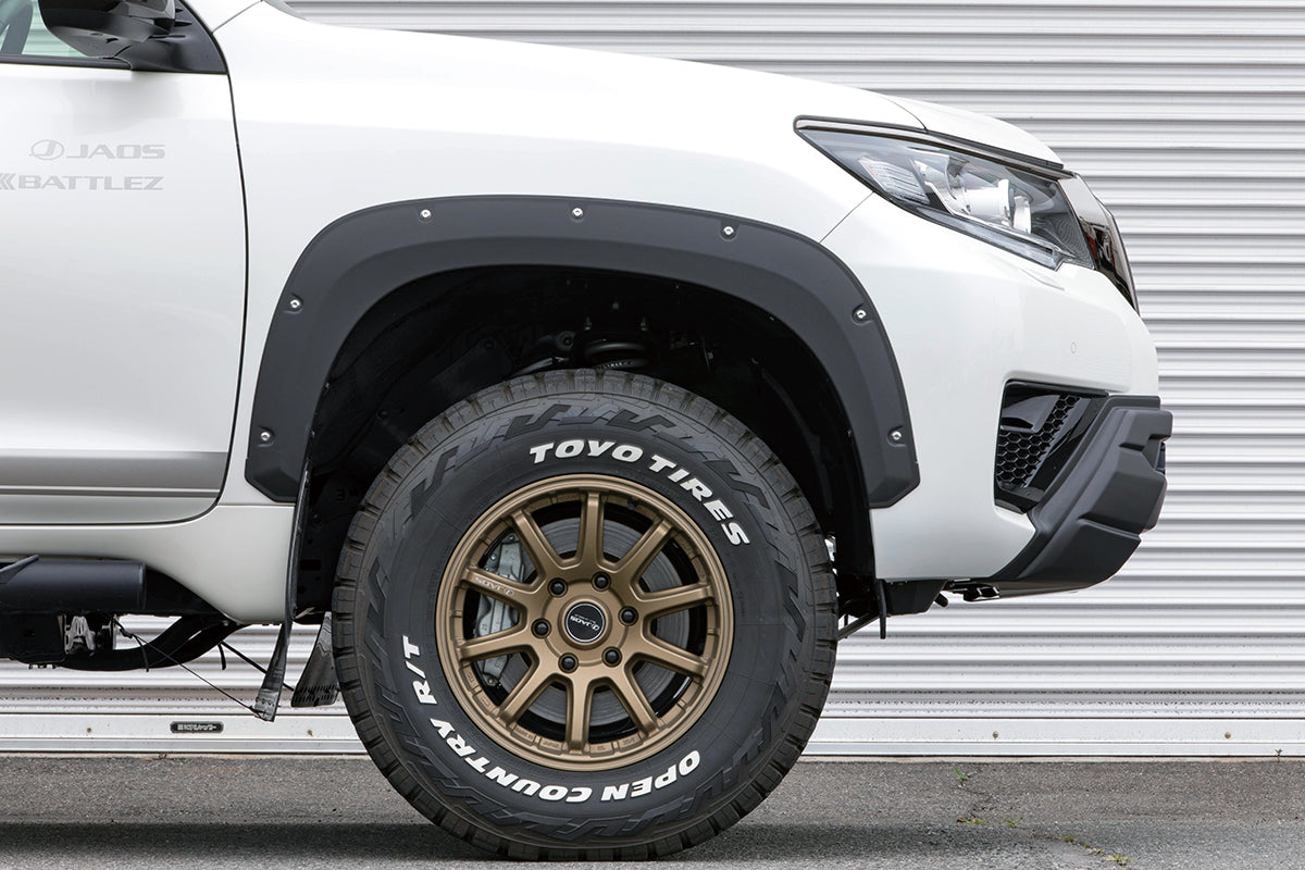 JAOS FRONT BUMPER GUARD PAINTED MATTE BLACK FOR TOYOTA PRADO 150 B016067MB