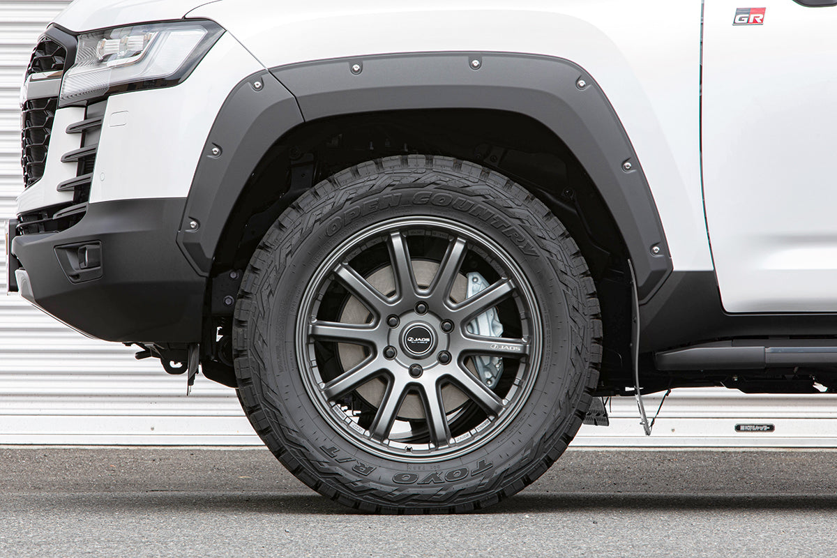 JAOS FENDER GARNISH TYPE-X MATTE BLACK FOR LAND CRUISER 300 SERIES GRSPORT B135052MB