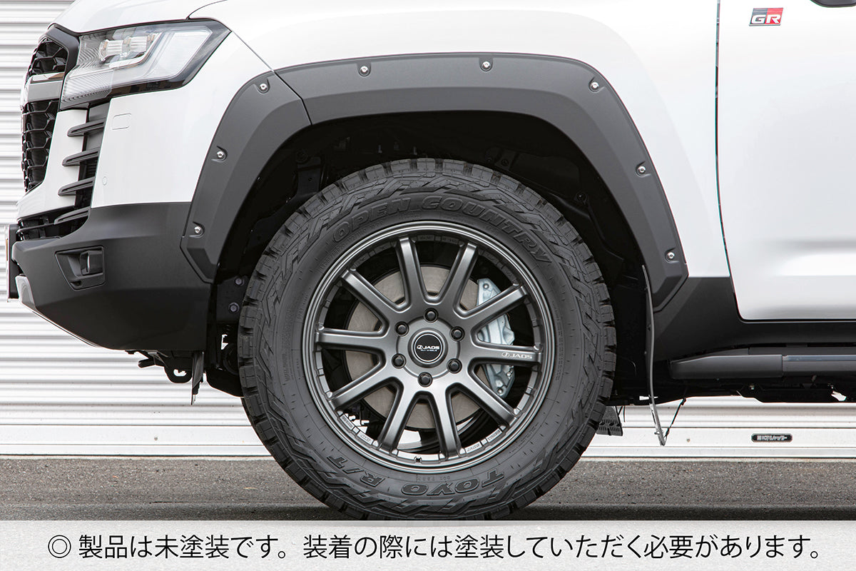 JAOS FENDER GARNISH TYPE-X UNPAINTED FOR LAND CRUISER 300 SERIES GRSPORT B135052NP