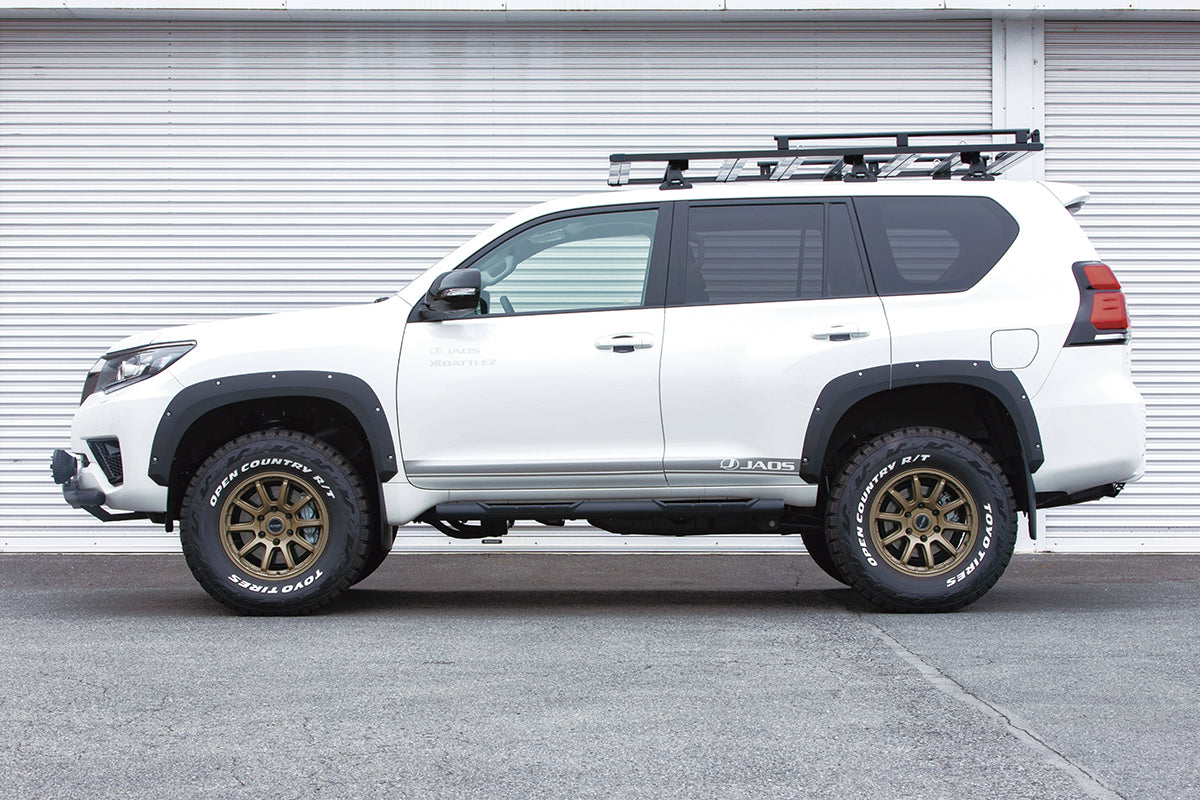 JAOS FENDER GARNISH TYPE-X PAINTED MATTE BLACK FOR TOYOTA LAND CRUISER PRADO 150 B135067AMB