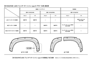 JAOS FENDER GARNISH TYPE-X PAINTED MATTE BLACK FOR TOYOTA LAND CRUISER PRADO 150 B135067BMB
