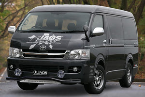 JAOS FRONT SKID BAR BLACK BLAST WIDE TYPE 1-2 FOR TOYOTA HIACE 200 B150202C
