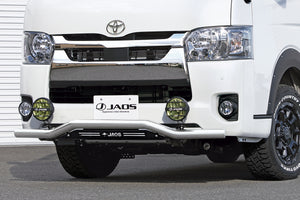 JAOS FRONT SKID BAR POLISH BLACK STANDARD TYPE 3 ~ FOR TOYOTA HIACE 200 B150203B