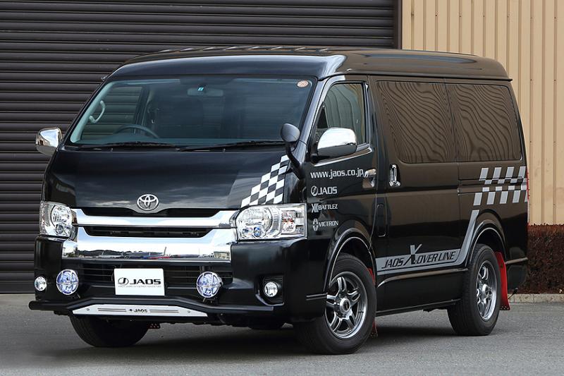 JAOS FRONT SKID BAR BLACK BLAST WIDE TYPE 3 ~ FOR TOYOTA HIACE 200 B150204C