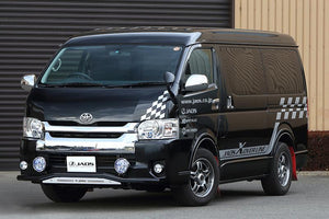 JAOS FRONT SKID BAR BLACK BLAST WIDE TYPE 3 ~ FOR TOYOTA HIACE 200 B150204C