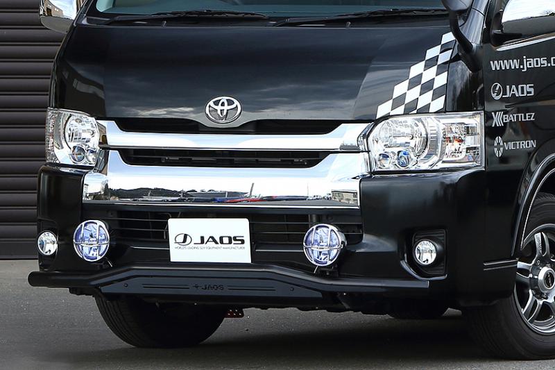JAOS FRONT SKID BAR BLACK BLACK WIDE TYPE 3 ~ FOR TOYOTA HIACE 200