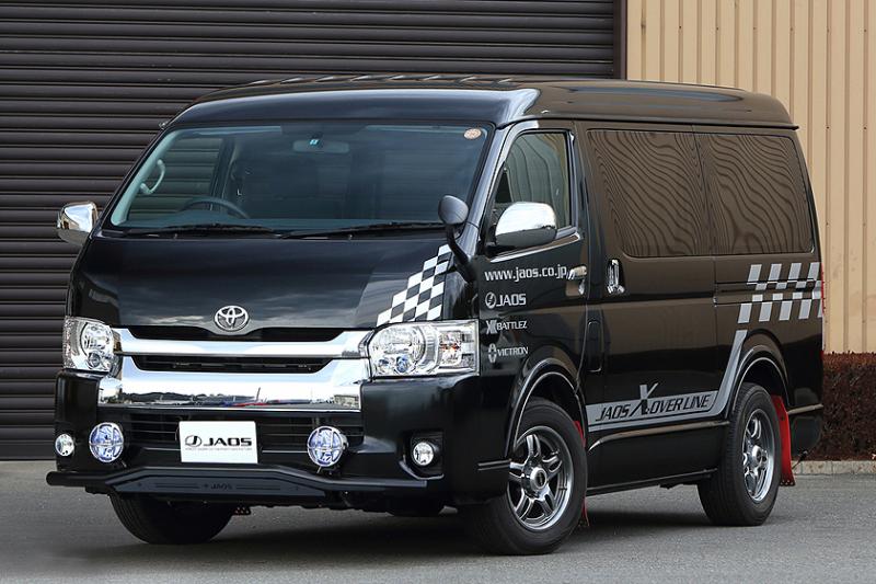 JAOS FRONT SKID BAR BLACK BLACK WIDE TYPE 3 ~ FOR TOYOTA HIACE 200 B150204D