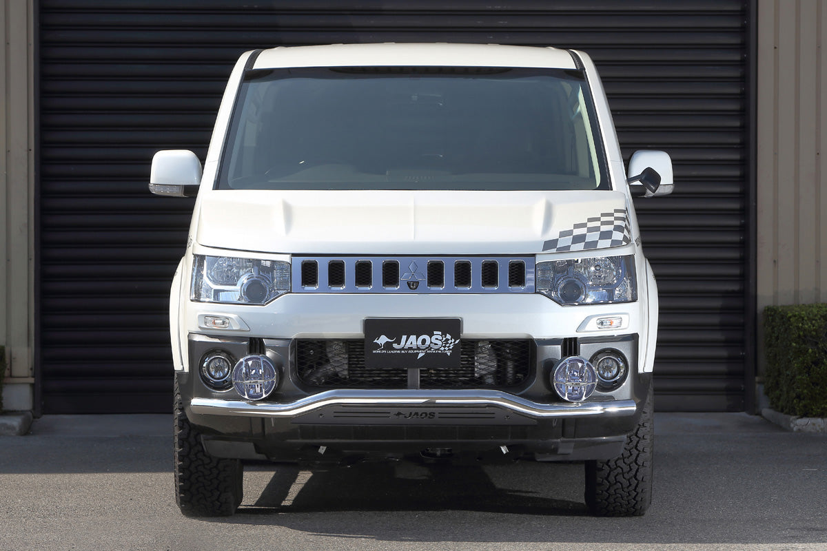 JAOS FRONT SKID BAR POLISH BLACK FOR MITSUBISHI DELICA D:5 B150304B