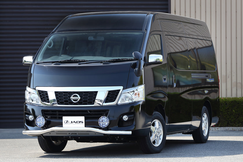 JAOS FRONT SKID BAR POLISH BLACK WIDE FOR NISSAN NV350 CARAVAN B150483B