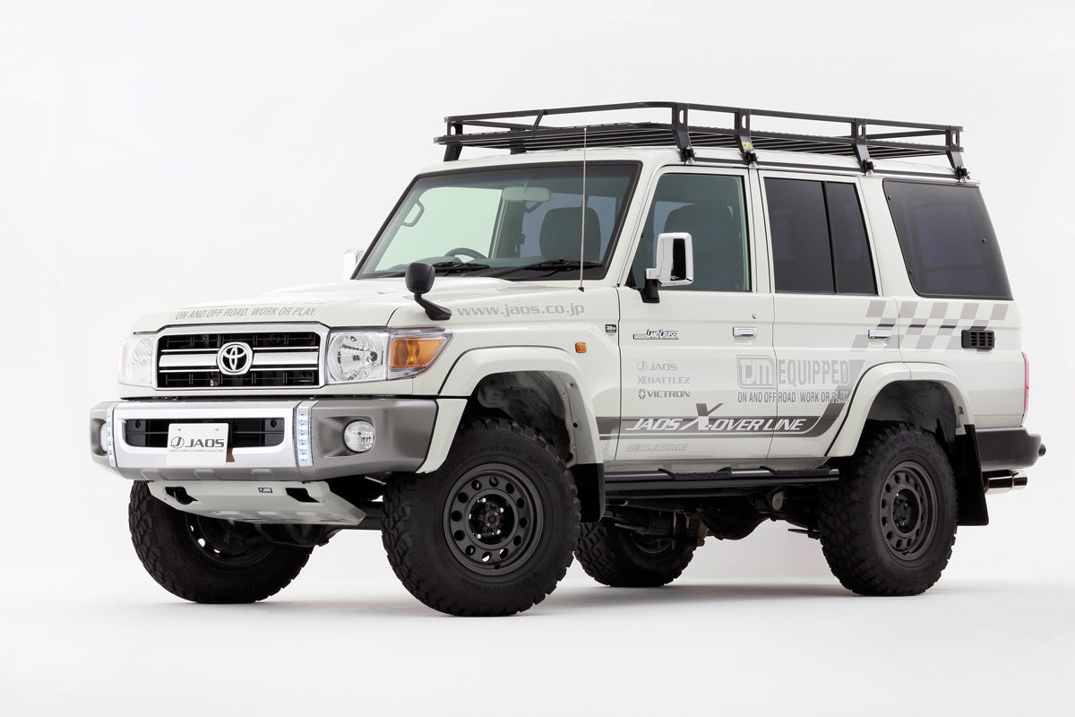 JAOS SIDE STEP BLACK BUN (GRJ76, HZJ76) 99 FOR TOYOTA LAND CRUISER