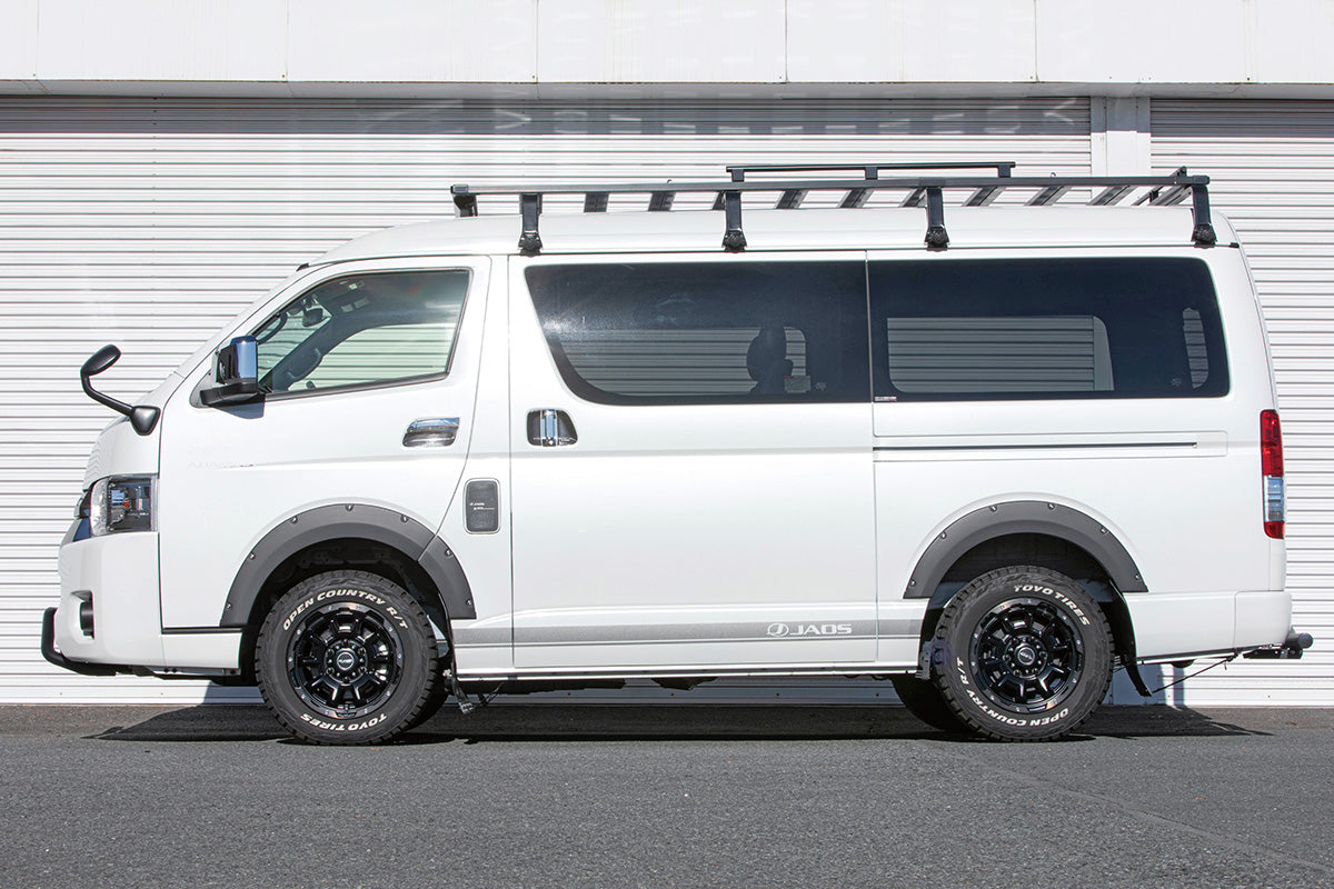 JAOS FRONT BUSH BAR WIDE TYPE 3 FOR TOYOTA HIACE 200 B180204BK