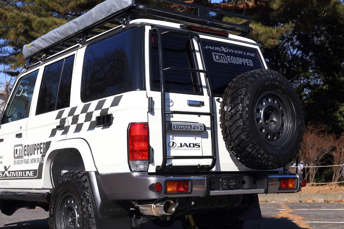 JAOS REAR LADDER II BLACK FOR TOYOTA LAND CRUISER 70 B232241ABK