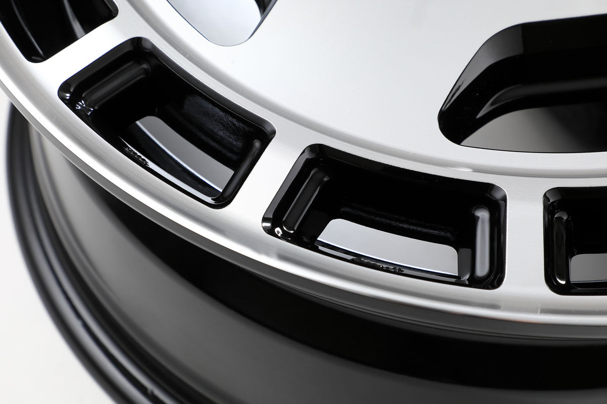 JAOS ASTELLA CM-04 17x6.5 48 6H139.7 BLACK POLISH WHEEL FOR NISSAN NV350 CARAVAN B879765PB