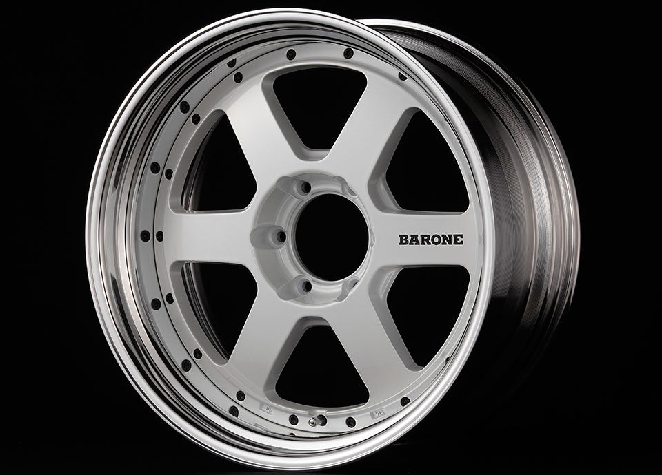 FABULOUS BARONE RS-6 2PC 20X9.5 20 6x139.7 HUB 112 AZUR WHITE 