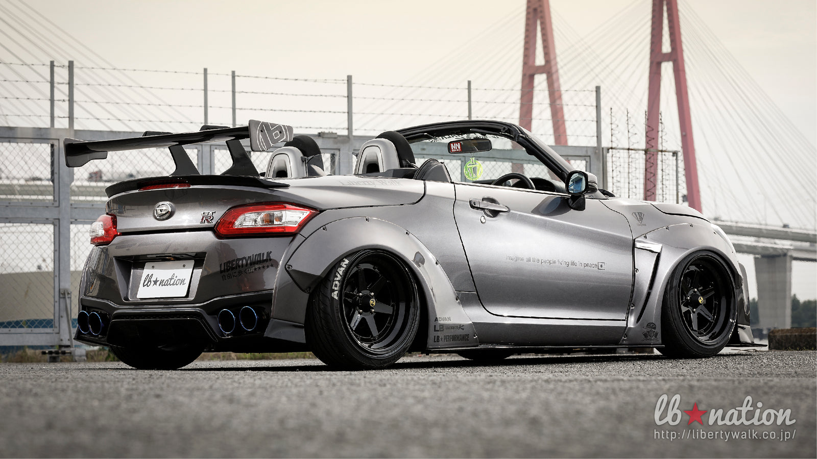 LIBERTY WALK LB★NATION DAIHATSU COPEN GT-K REAR WING VER.2 FRP FOR DAIHATSU COPEN L400K LIBERTY-WALK-00009