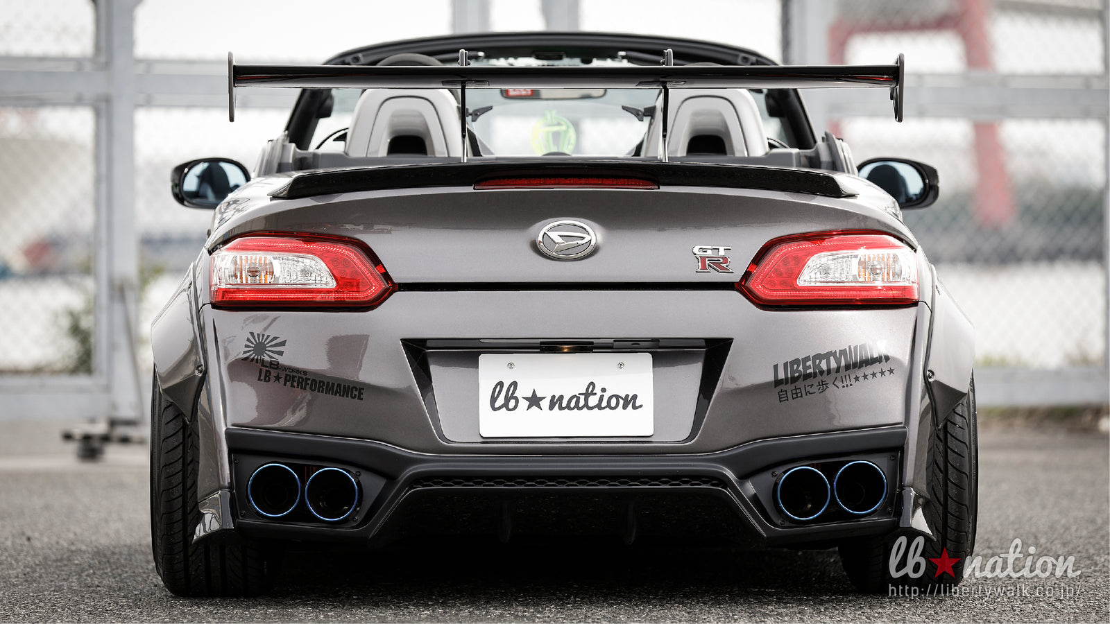 LIBERTY WALK LB★NATION DAIHATSU COPEN GT-K REAR WING VER.2 FRP FOR DAIHATSU COPEN L400K LIBERTY-WALK-00009