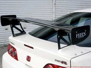 FEEL'S HONDA TWINCAM 3D PLAIN CARBON GT WING PLAIN CARBON BRACKET 1530 270-300 FOR HONDA INTEGRA DC5 TypeR Feels-00707