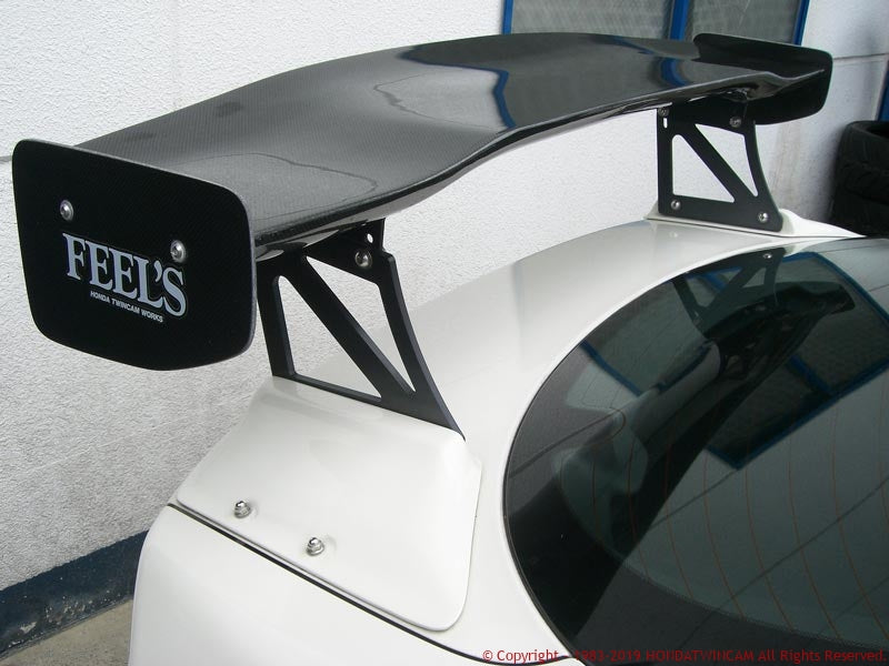 FEEL'S HONDA TWINCAM 3D TWILL CARBON GT WING FRP BRACKET) 1600 225-255 ...